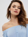 Moodo Hellblaue Damenbluse Moodo