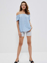 Moodo Hellblaue Damenbluse Moodo