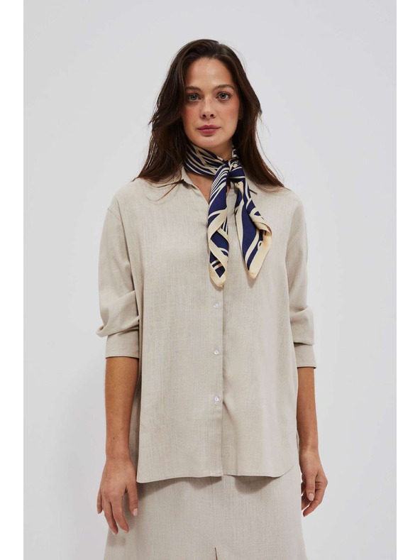 Moodo Damen-Beige-Hemd Moodo
