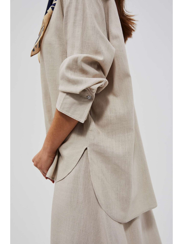 Moodo Damen-Beige-Hemd Moodo