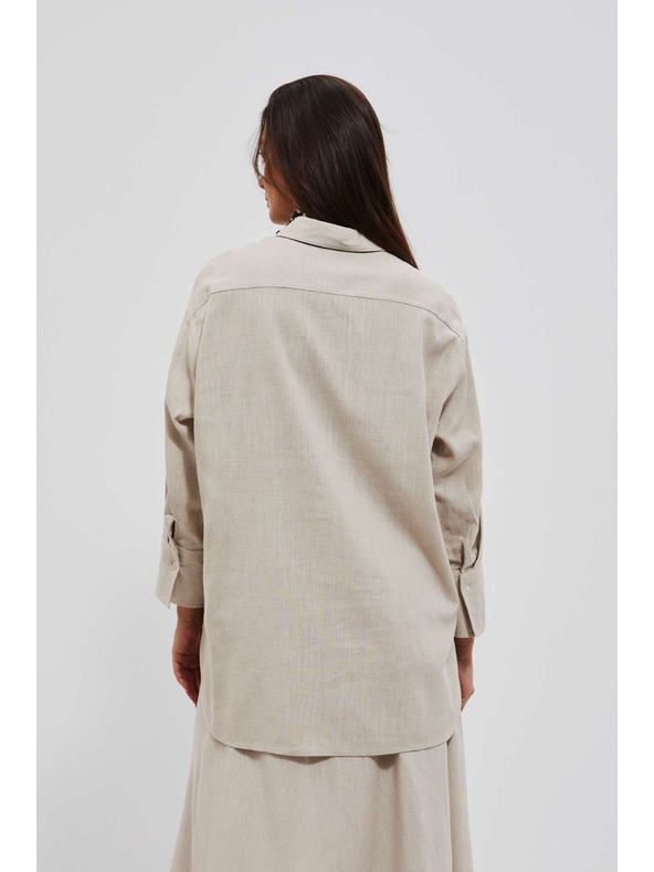 Moodo Damen-Beige-Hemd Moodo