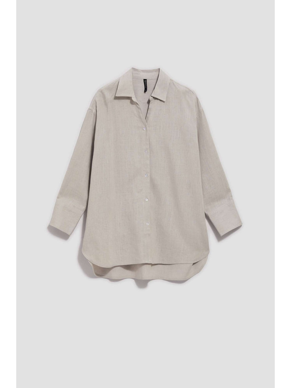 Moodo Damen-Beige-Hemd Moodo