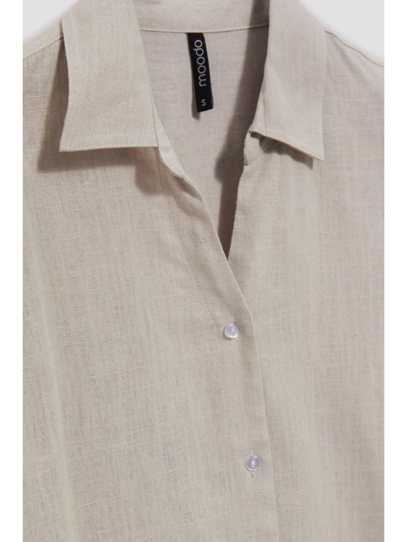 Moodo Damen-Beige-Hemd Moodo