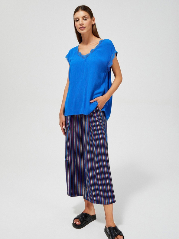 Moodo Blaue Damenbluse Moodo