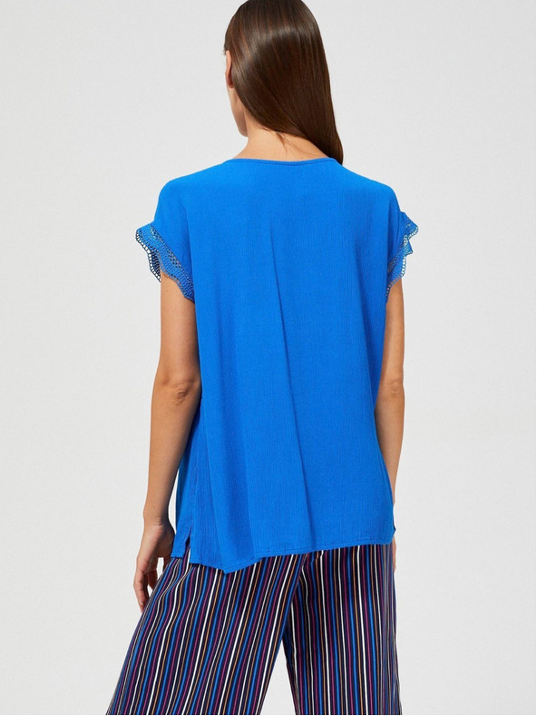 Moodo Blaue Damenbluse Moodo