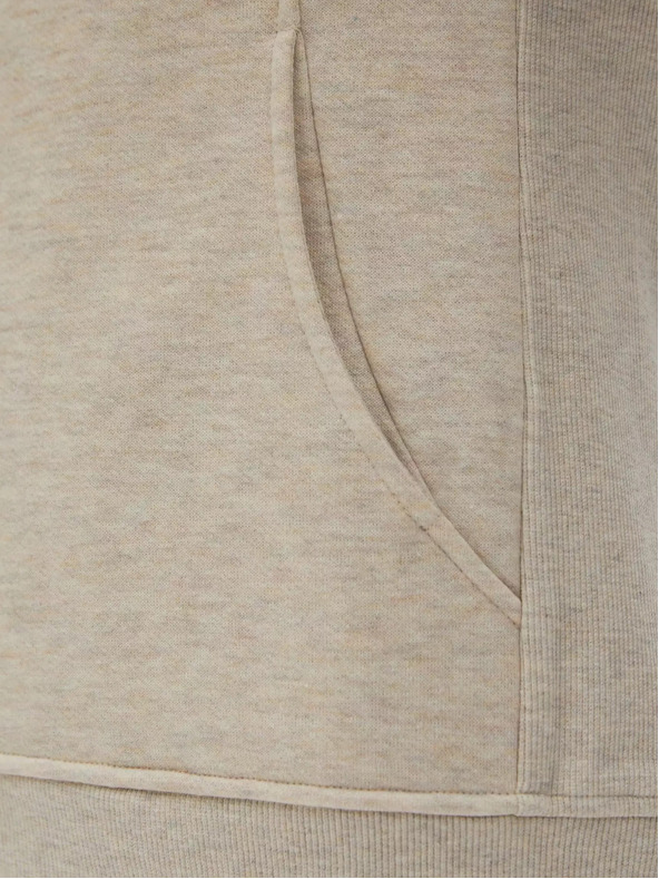 Moodo Beige Damen-Kapuzen-Sweatshirt Moodo