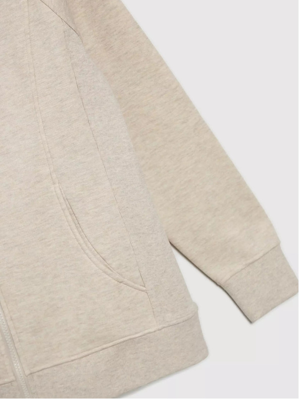 Moodo Beige Damen-Kapuzen-Sweatshirt Moodo