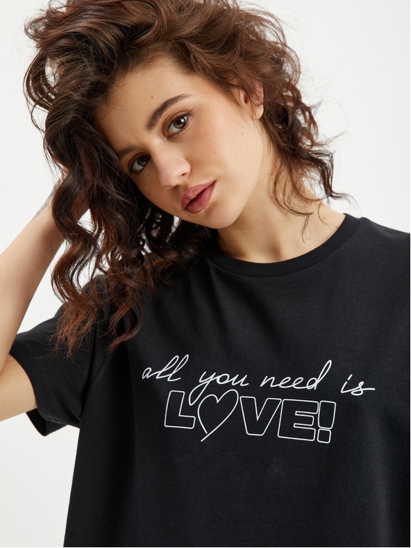 ZOOT.Original Schwarzes Damen-T-Shirt Zoot Original All you need is love