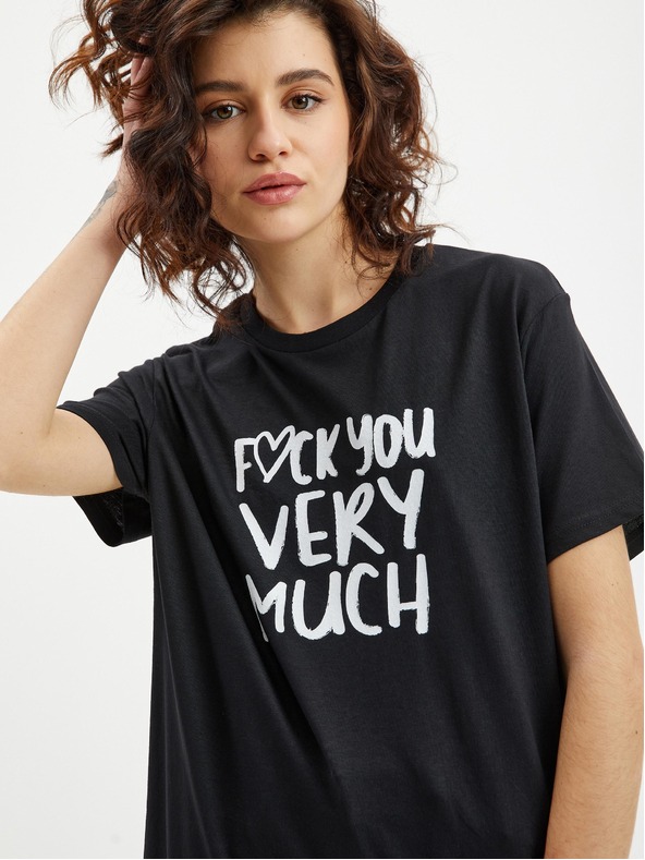 ZOOT.Original Schwarzes Frauen T-Shirt Zoot Original Fuck you very much