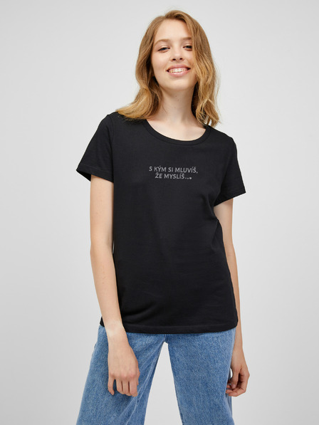 ZOOT.Original Schwarzes Damen-T-Shirt ZOOT.Original S kým si mluvíš, že myslíš