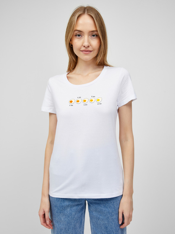 ZOOT.Original Weißes Damen-T-Shirt ZOOT.Original Egg time trial