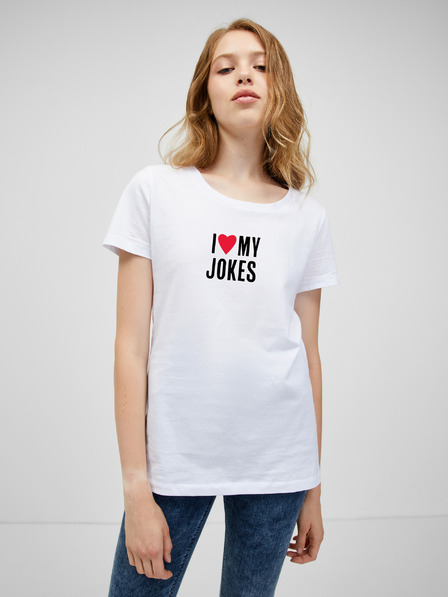 ZOOT.Original Weißes Frauen-T-Shirt ZOOT.Original Ich liebe meine Witze