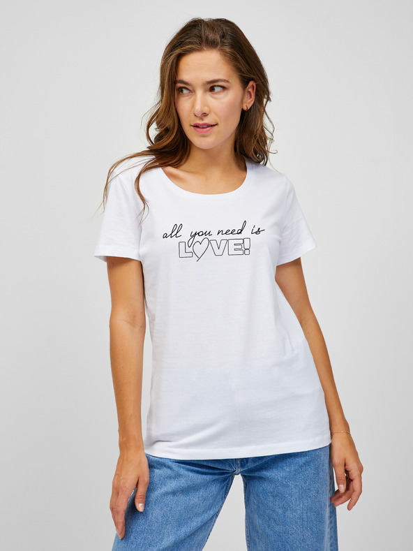 ZOOT.Original Weißes Frauen-T-Shirt Zoot Original All you need is love