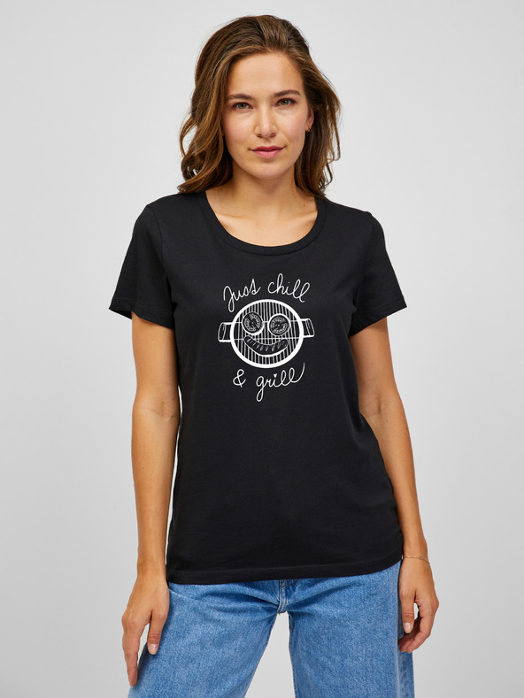 ZOOT.Original Schwarzes Frauen ZOOT.Original Just chill & grill T-shirt