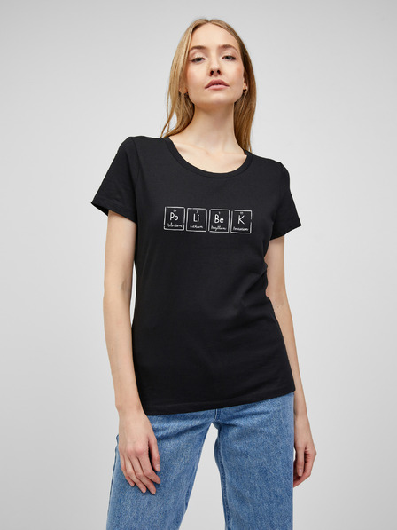 ZOOT.Original Schwarzes Damen-T-Shirt mit ZOOT.Original Aufdruck Kiss