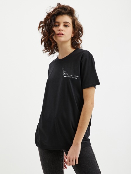 ZOOT.Original Schwarzes Frauen-T-Shirt Zoot Original Where There Is No Wine