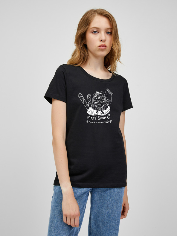 ZOOT.Original Schwarzes Damen Zoot Original T-Shirt Do You Have Snow