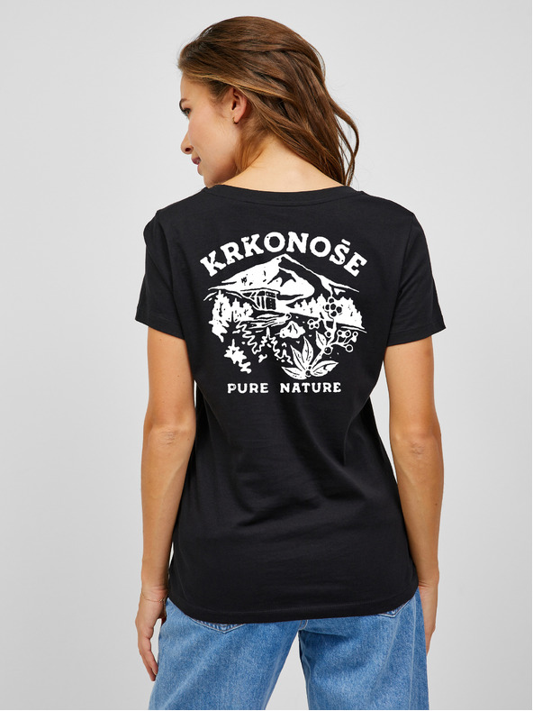 ZOOT.Original Schwarzes Damen-T-Shirt ZOOT.Original Krkonoše