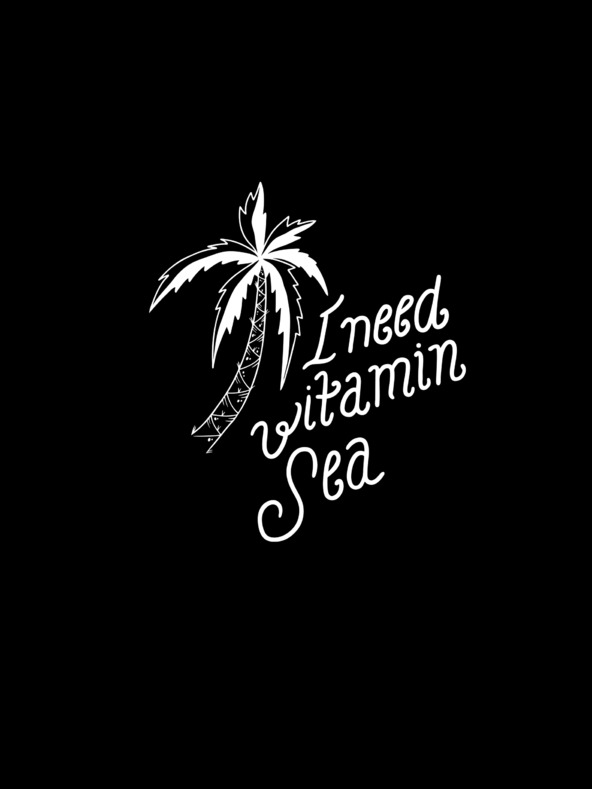 ZOOT.Original Schwarzes Damen-T-Shirt ZOOT.Original I need vitamin sea