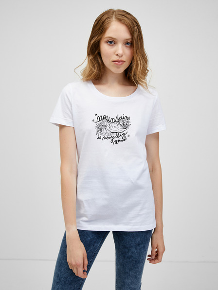 ZOOT.Original Weißes Damen-T-Shirt Zoot Original Mountains
