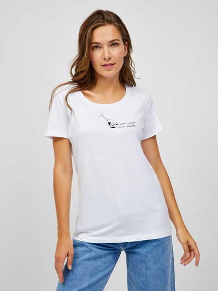 ZOOT.Original Weißes Damen Zoot Original T-Shirt Where There Is No Wine
