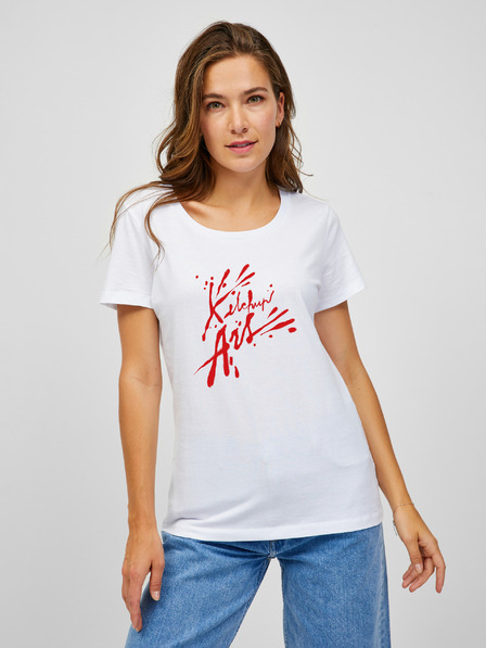 ZOOT.Original Weißes Frauen-T-Shirt ZOOT.Original Ketchup Kunst