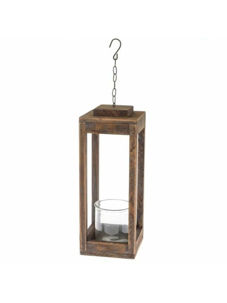 Casa de Engel Kerzenhalter aus Holz mit Glas, natur, 0/6