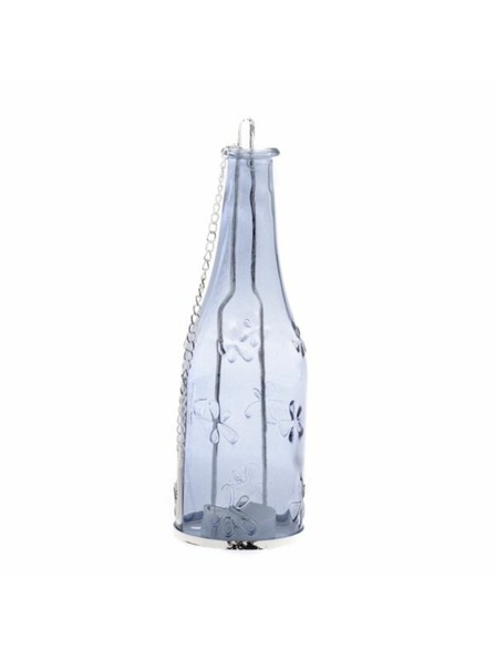 Casa de Engel Hängender Glaslichthalter - blau - Flaschenform, 0/24