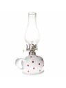Casa de Engel Keramische Kerosinlampe, weiß mit roten Punkten, 0/9