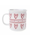Casa de Engel Keramische Tasse mit Herzen, weiß, 710ml, 6/24