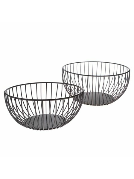 Casa de Engel Metallschale, schwarz - 2er-Set, 0/6
