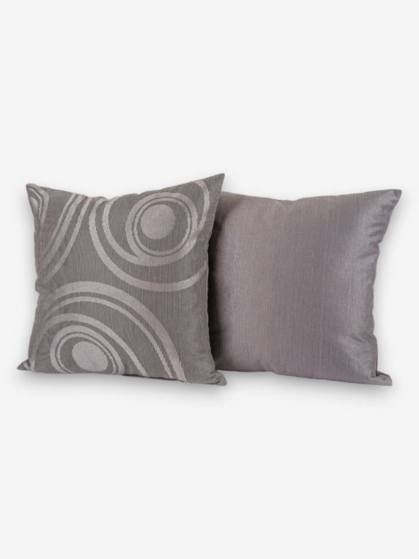 Kvalitex Graues Kissen Kreise 50x50cm Kvalitex