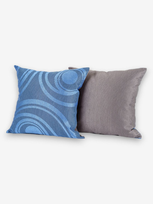 Kvalitex Blaues Kissen Circles 40x40cm Kvalitex