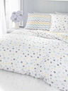 Kvalitex Französische Baumwollbettwäsche Delux 220x200, 70x90cm Duo blau Kvalitex