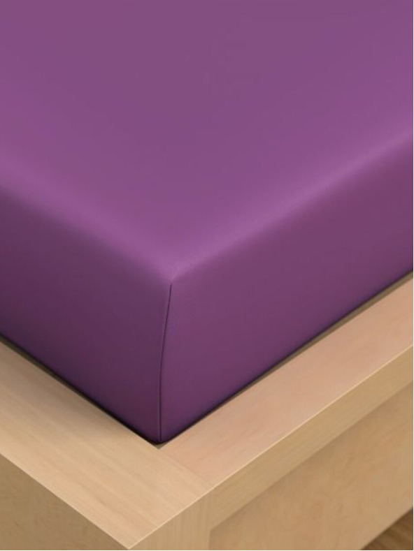 Kvalitex Baumwoll-Bettlaken 150x230cm lila Kvalitex