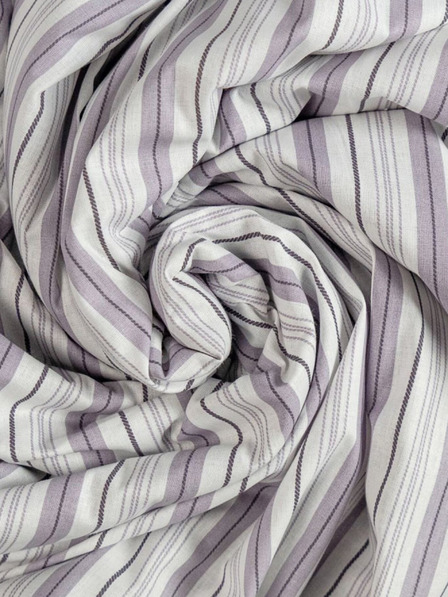Kvalitex Baumwoll-Spannbettlaken 160x200cm lila gestreift Kvalitex