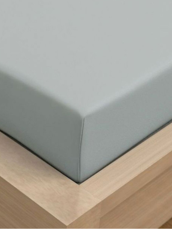 Kvalitex Jersey Bettlaken mit Lycra 140x200cm hellgrau