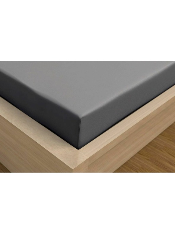 Kvalitex Jersey-Spannbettlaken mit Lycra 120x200cm dunkelgrau Kvalitex