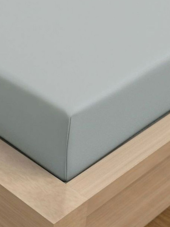 Kvalitex Jersey Bettlaken mit Lycra 180x200cm hellgrau