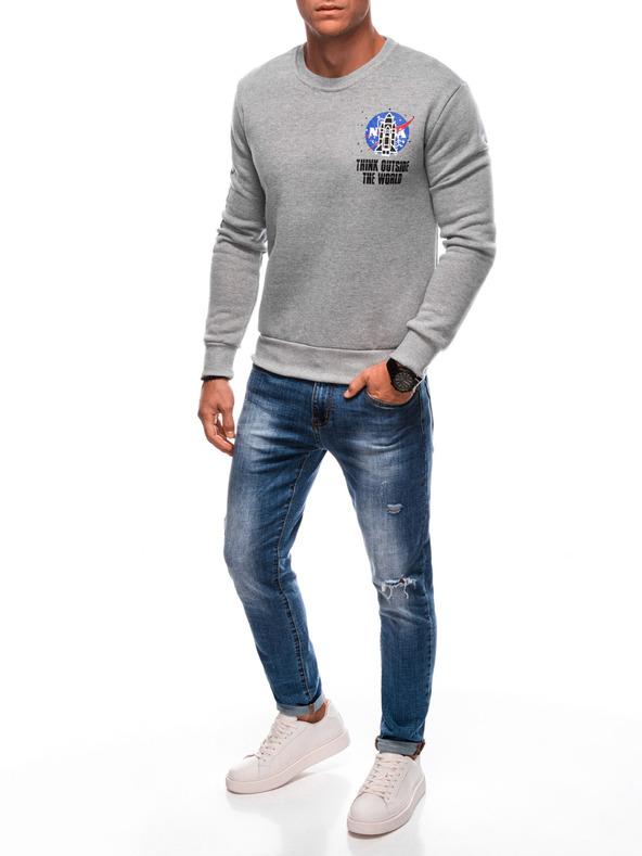 Edoti EDOTI Herren-Kapuzensweatshirt, grau
