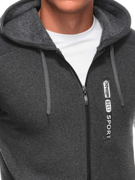 Edoti EDOTI Herren-Kapuzenpullover, dunkelgrau