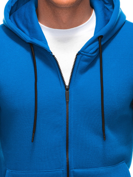 Edoti Blaue Herren-Sweatjacke mit Kapuze und Reißverschluss Edoti