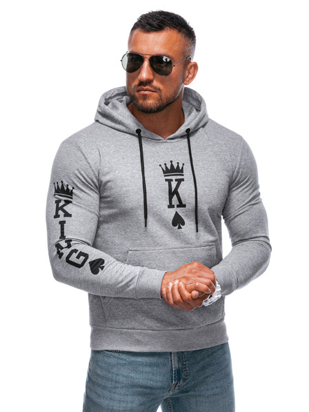 Edoti EDOTI Herren-Kapuzenpullover, grau