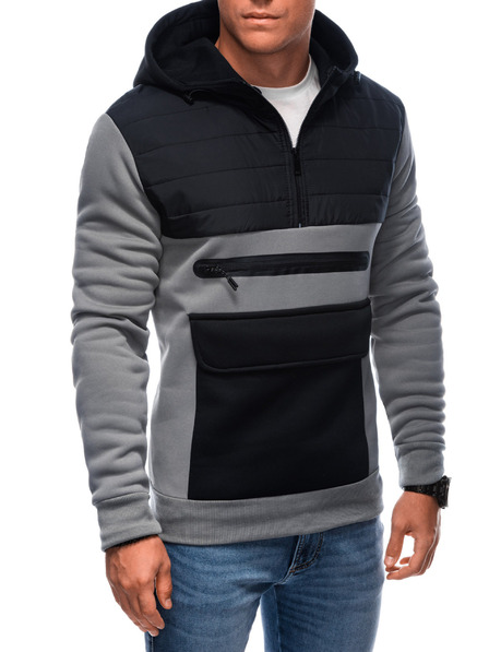 Edoti EDOTI Herren-Kapuzenpullover, grau