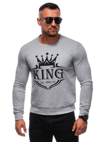 Edoti EDOTI Herren-Kapuzensweatshirt, grau