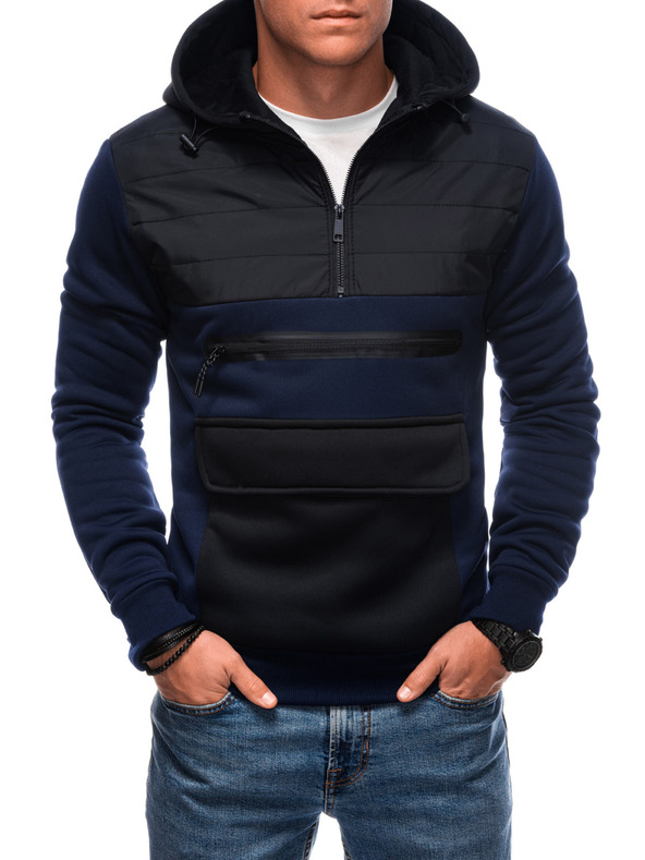 Edoti EDOTI Herren-Kapuzenpullover, dunkelblau