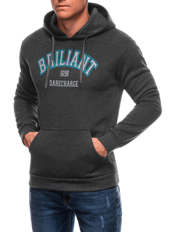 Edoti EDOTI Herren-Kapuzenpullover, graphit