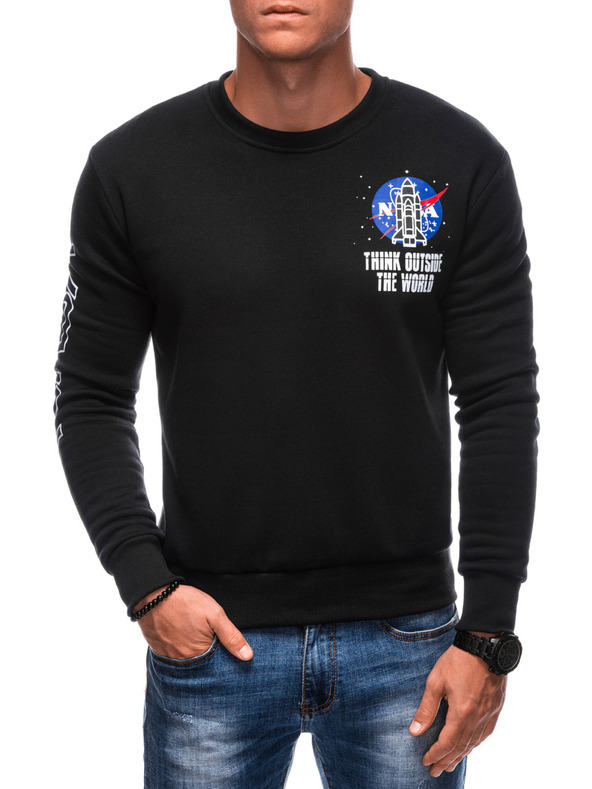 Edoti EDOTI Herren-Kapuzensweatshirt, schwarz