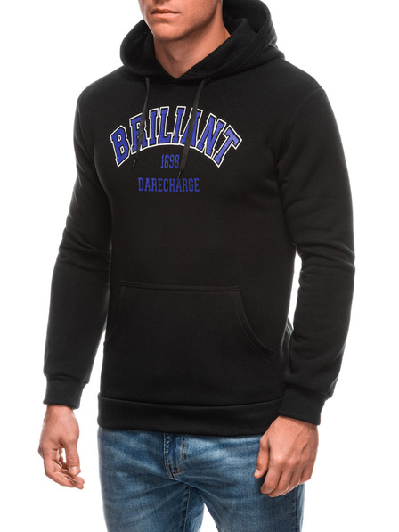 Edoti EDOTI Herren-Kapuzenpullover, schwarz