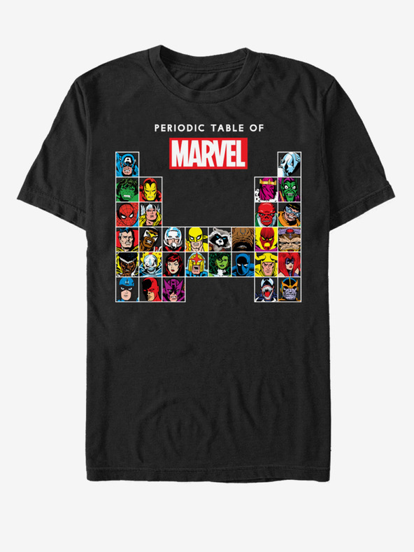 ZOOT.Fan Schwarzes Unisex T-Shirt ZOOT.Fan Marvel Periodic Marvel
